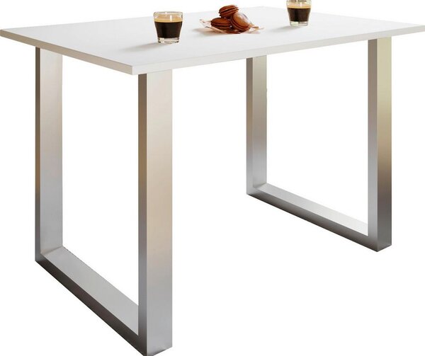 MID.YOU Pisalna Miza Lona, Bela, Srebrna, 110x50cm
