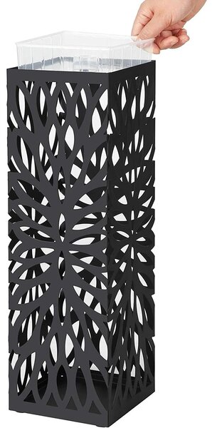 Kovinsko stojalo za dežnike, 15,5 x 15,5 x 49 cm, črna | SONGMICS