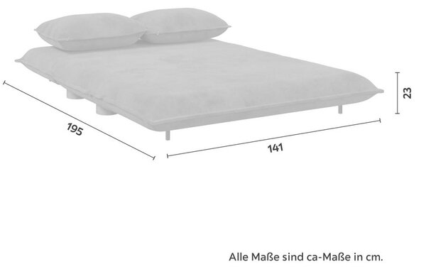 Bessagi Home Dvosed Z Ležiščem Bella, Temno Siva