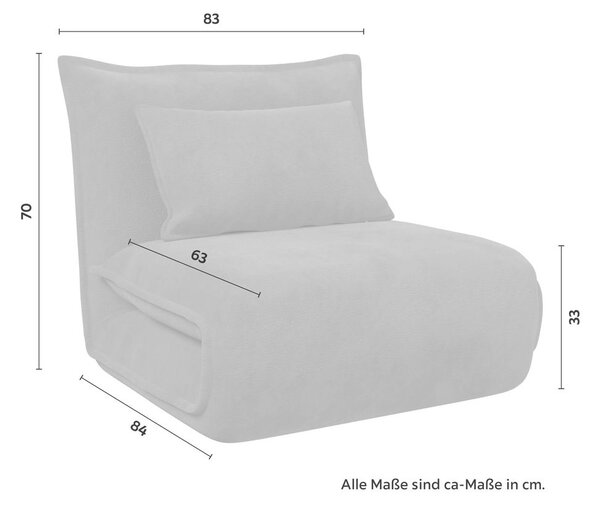 Bessagi Home Fotelj S Funkcijo Ležišča Macy, Temno Siva