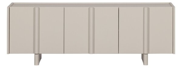 Svetlo siva TV omarica iz masivnega bora 152x53x46 cm Basu – WOOOD