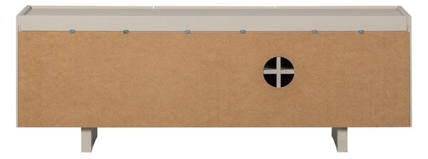 Svetlo siva TV omarica iz masivnega bora 152x53x46 cm Basu – WOOOD