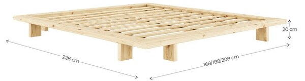 Žajbljevo zelena zakonska postelja iz masivnega bora brez vzglavja z letvenim dnom 140x200 cm Japan – Karup Design