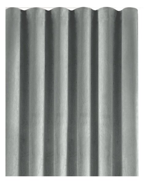 Siva žametna zavesa za delno zatemnitev 200x250 cm Velto – Filumi