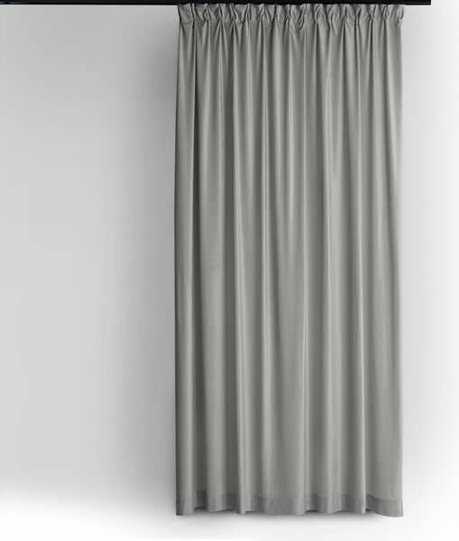 Siva žametna zavesa za delno zatemnitev 200x250 cm Velto – Filumi