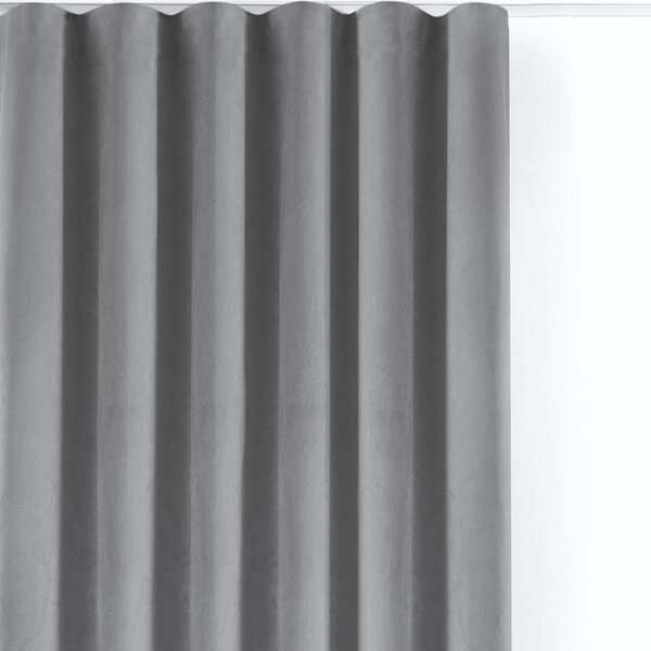 Siva žametna zavesa za delno zatemnitev 200x250 cm Velto – Filumi