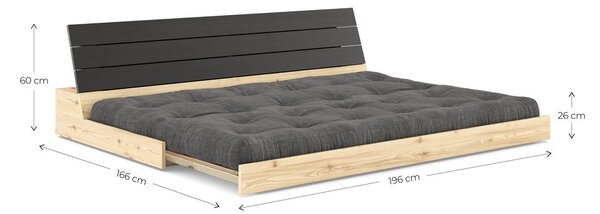 Kremno bela raztegljiva sedežna garnitura 196 cm Base – Karup Design