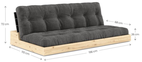Kremno bela raztegljiva sedežna garnitura 196 cm Base – Karup Design