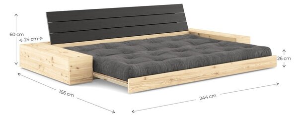 Siva raztegljiva sedežna garnitura 244 cm Base – Karup Design