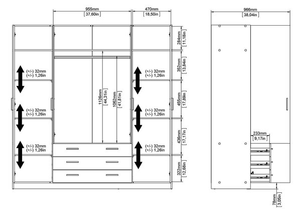 Garderobna omara v hrastovem dekorju v naravni barvi 196x200 cm Sprint – Tvilum