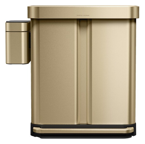 Koš za biološke odpadke v mat zlati barvi 4 l – simplehuman