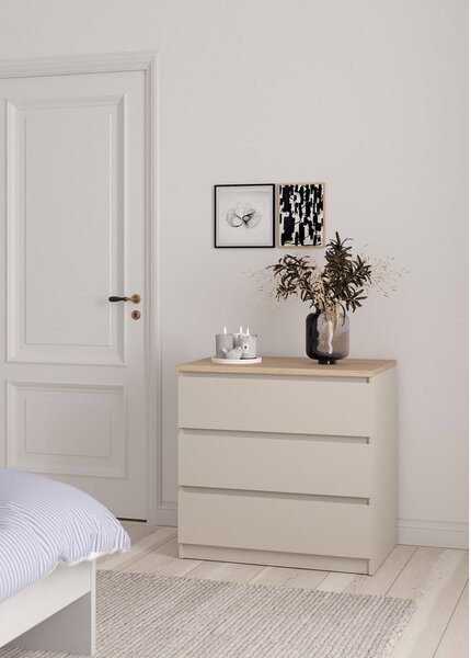 Kremno bela komoda 77x76x50 cm Naia – Tvilum