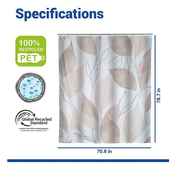Zavesa za tuš 200x180 cm Pula – Wenko