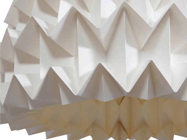 Viseča svetilka ORIGAMI papirnata 26 cm, kremna