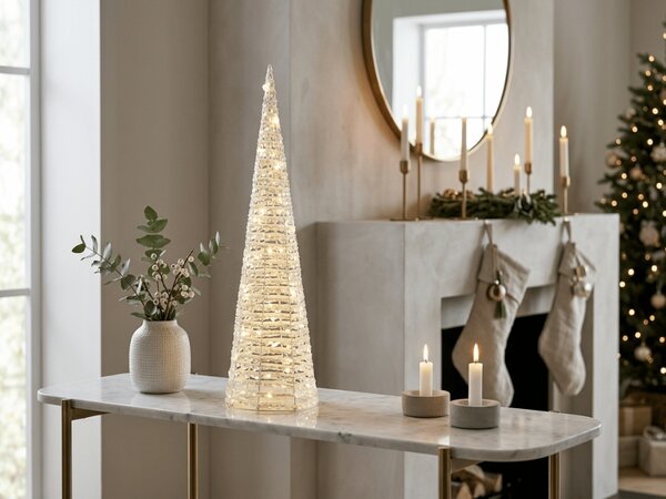 Božično svetleče LED drevo NORELIA 60 cm, belo