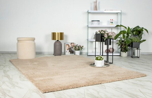 PREPROGA Z VISOKIM FLOROM 160/230 cm tkano barve šampanjca