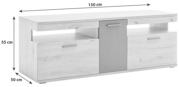 TV-ELEMENT antracit, barve hrasta