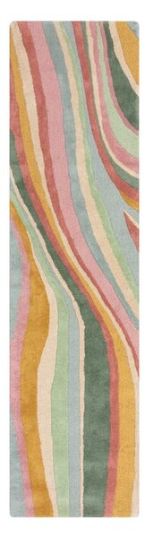 Ročno tkan volnen tekač 60x230 cm Abstract Flow – Flair Rugs