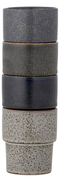 Rjave skodelice v kompletu za espresso 4 ks iz kamenine 150 ml Ewan – Bloomingville