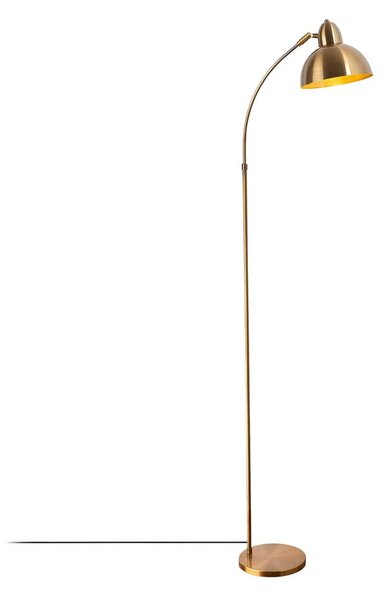 Medeninasta stoječa svetilka s kovinskim senčilom (višina 162 cm) Marzeo – Opviq lights