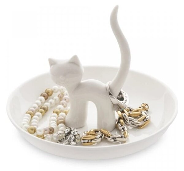 Porcelanast pladenj za nakit Cat – Balvi