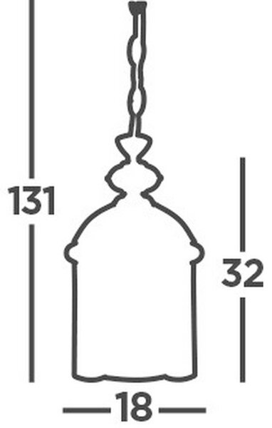 VISEČA SVETILKA Bevelled 18/32 cm 60 W