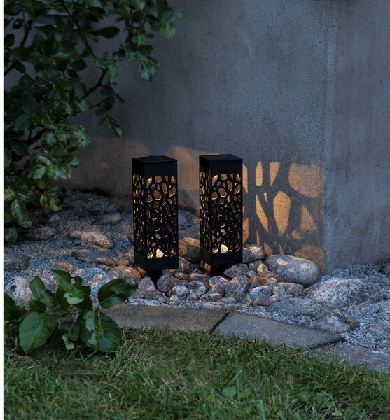 Komplet 2 zunanjih solarnih svetilk LED Star Trading Izola, višina 18 cm