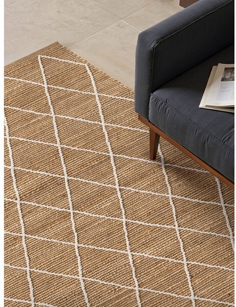 Ročno tkana preproga iz jute v naravni barvi 80x150 cm Kunu – Hanse Home