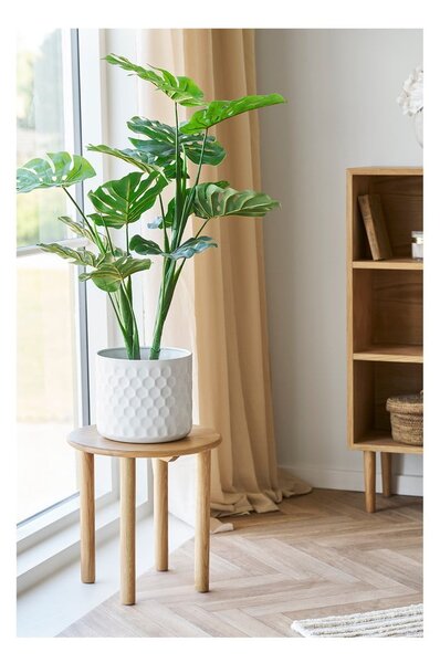 Okrogla stranska mizica iz masivnega hrasta ø 40 cm Jena – House Nordic