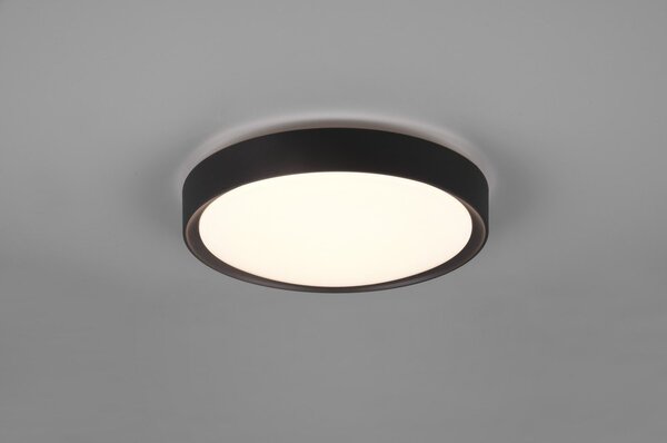 Mat črna stropna svetilka LED ø 33 cm Clarimo - Trio