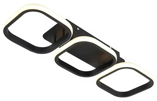 Moderna stropna nadometna LED svetilka 33W 52cm 4500K črna
