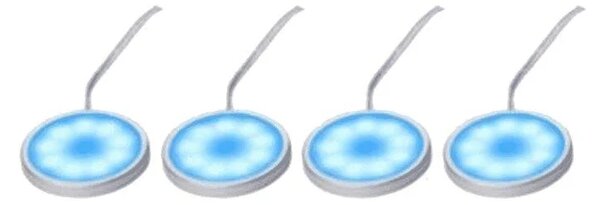 Hi Lite set 4x LED modra svetilka za dekoracijo pohištva