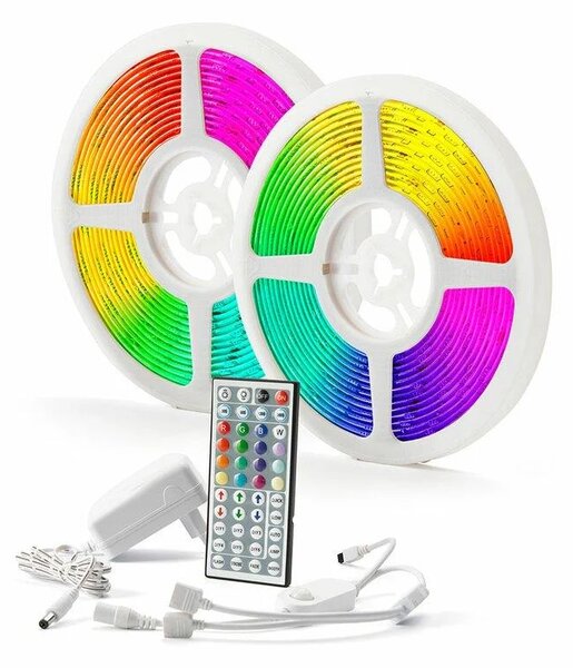 Set RGB LED trak 10m detektor gibanja in upravljalec IP44 Brilite
