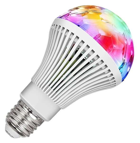 LED RGB vrtljiva disko žarnica E27 3W