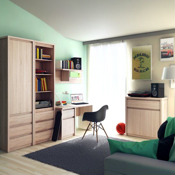 KONDELA Regal s predalom 1D3S, hrast sonoma, NORTY TIP 5