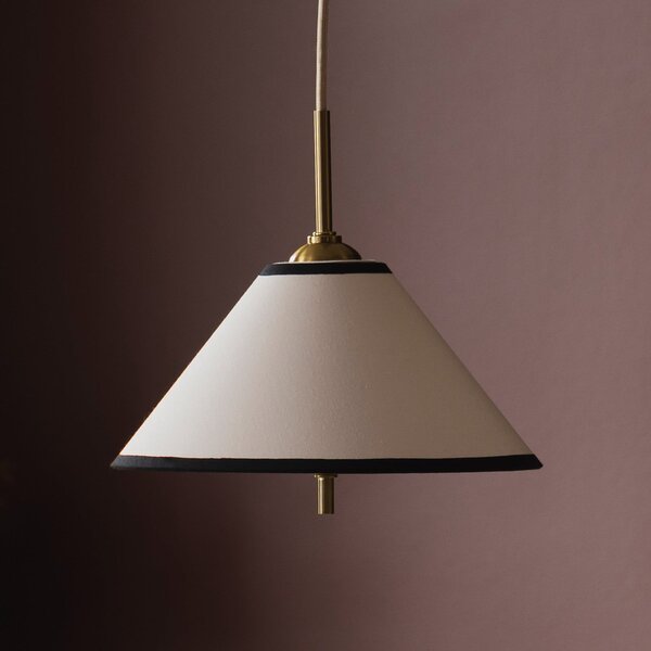 Globen Lighting viseča svetilka IRIS 25, krem barve, premer 25 cm, zatemnjen, Bež, Dnevna soba / jedilnica, Tkanine / tekstil, Skandinavski