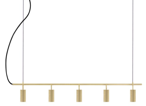 Globen Lighting viseča svetilka Hubble 5, medenina, dolžina 130 cm, 3 žarnice, zatemnjen, Bronasta / starinska medenina, Dnevna soba / jedilnica, Aluminij, Skandinavski