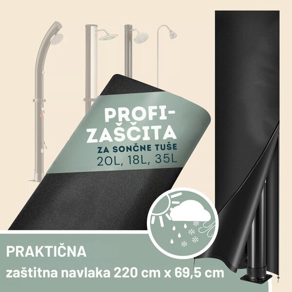 Sončna vrtna prha BOW, 20 l, črna Monzana