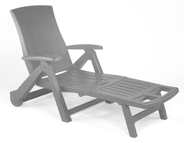 Vrtni ležalnik ZIRCONE, 72×195×101 cm, antracitna I.P.A.E-Progarden