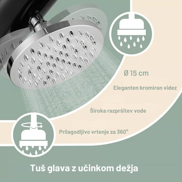 Sončna vrtna prha BOW, 20 l, črna Monzana
