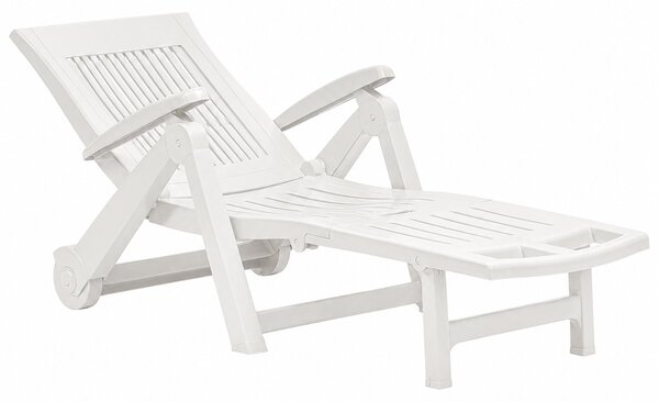 Vrtni ležalnik ZIRCONE, 72×195×101 cm, bela I.P.A.E-Progarden