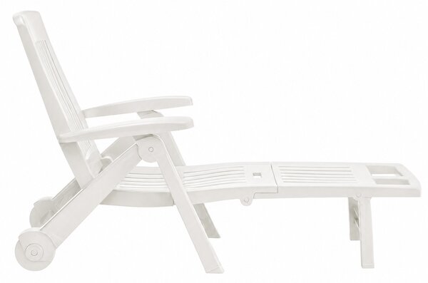 Vrtni ležalnik ZIRCONE, 72×195×101 cm, bela I.P.A.E-Progarden