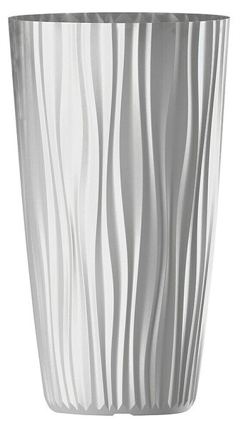 Okrogli stebrasti cvetlični lonec (Zunanje dimenzije (Ø x V): 28 x 50 cm, Plastika)