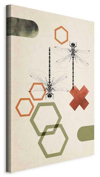 Artgeist Slika Na Platnu Dragonflies And Geometry