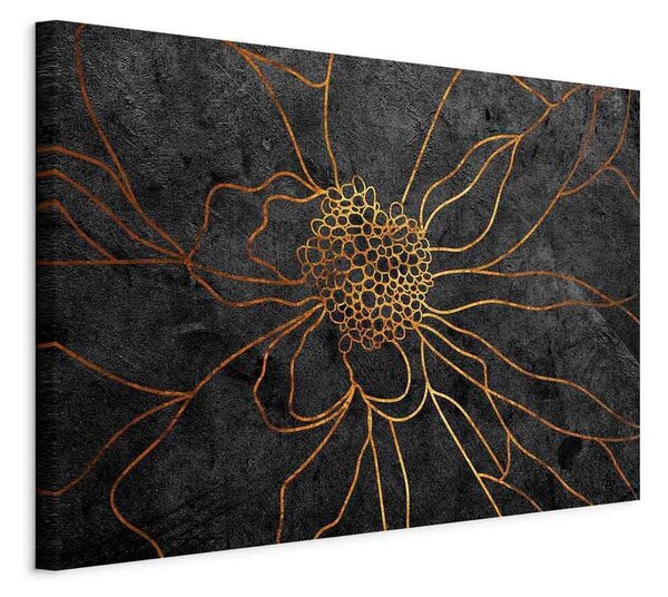 Artgeist Slika Na Platnu Flower In Gold