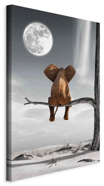 Artgeist Slika Na Platnu Elephant And Moon