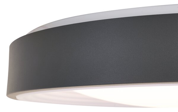 Sodobna stropna svetilka siva z belo 38 cm vklj. LED zatemnilna RGB - Kanton