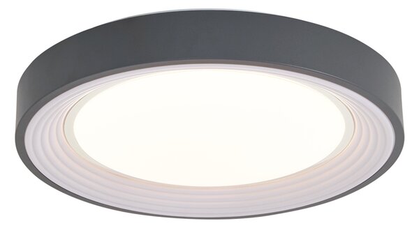 Sodobna stropna svetilka siva z belo 38 cm vklj. LED zatemnilna RGB - Kanton