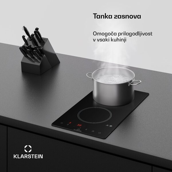 Klarstein VariCook Domino indukcijska kuhalna plošča, halogenska, vgradljiva kuhalna plošča 3000W
