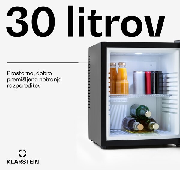 Klarstein MKS-11, minibar, energijski razred G, 30 l, črn